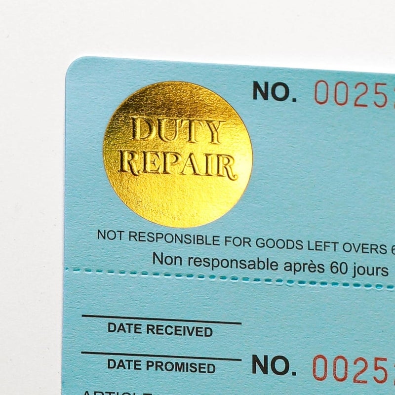 Jsfelye Jewelry Repair Envelopes 3-Part Tear-Off Light Blue Receipt Numbered in Consecutive Order - Image 2